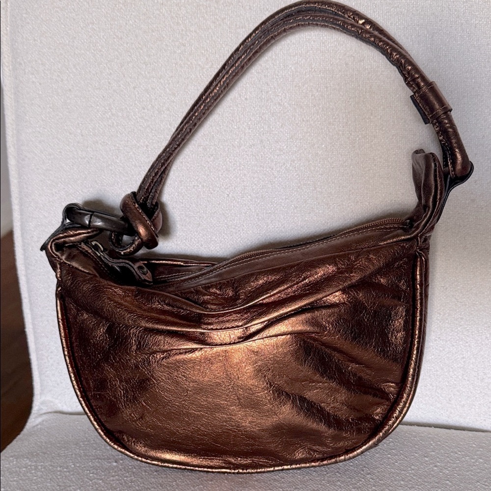Louis Feraud Metallic Brown Shoulder Bag